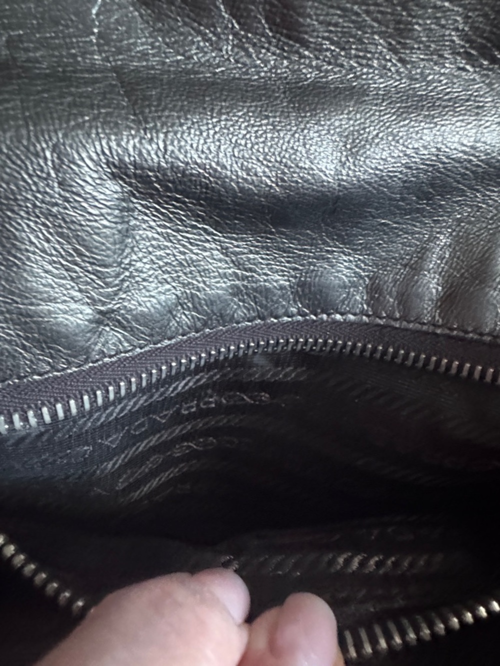 Prada Nappa Metallic Pewter Leather Fold-Clutch - Picture 6 of 13